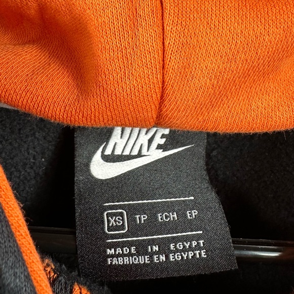 WOMENS NIKE NSW AF1 PULLOVER HOODIE SIZE XS BLACK PINK YELLOW - Picture 6 of 8